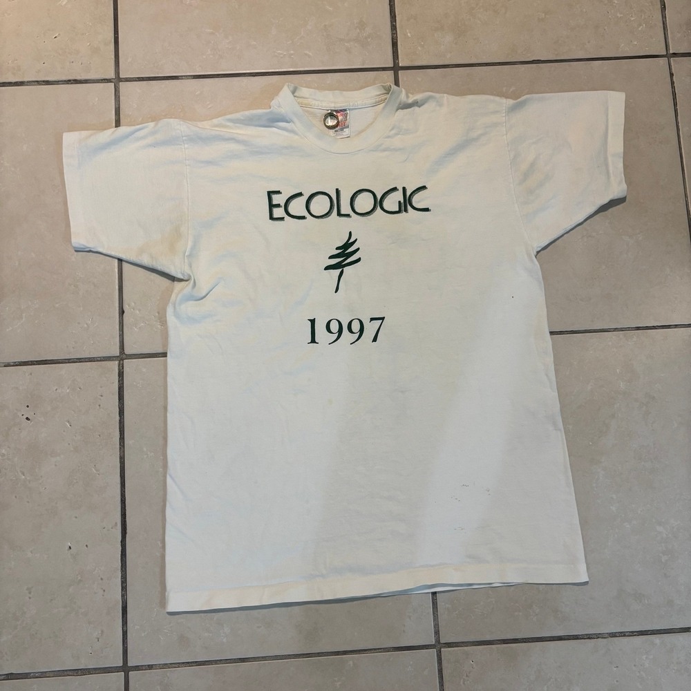Vintage 1997 Earth Day Ecologic T Shirt XL Fruit of the Loom Single Stitch USA